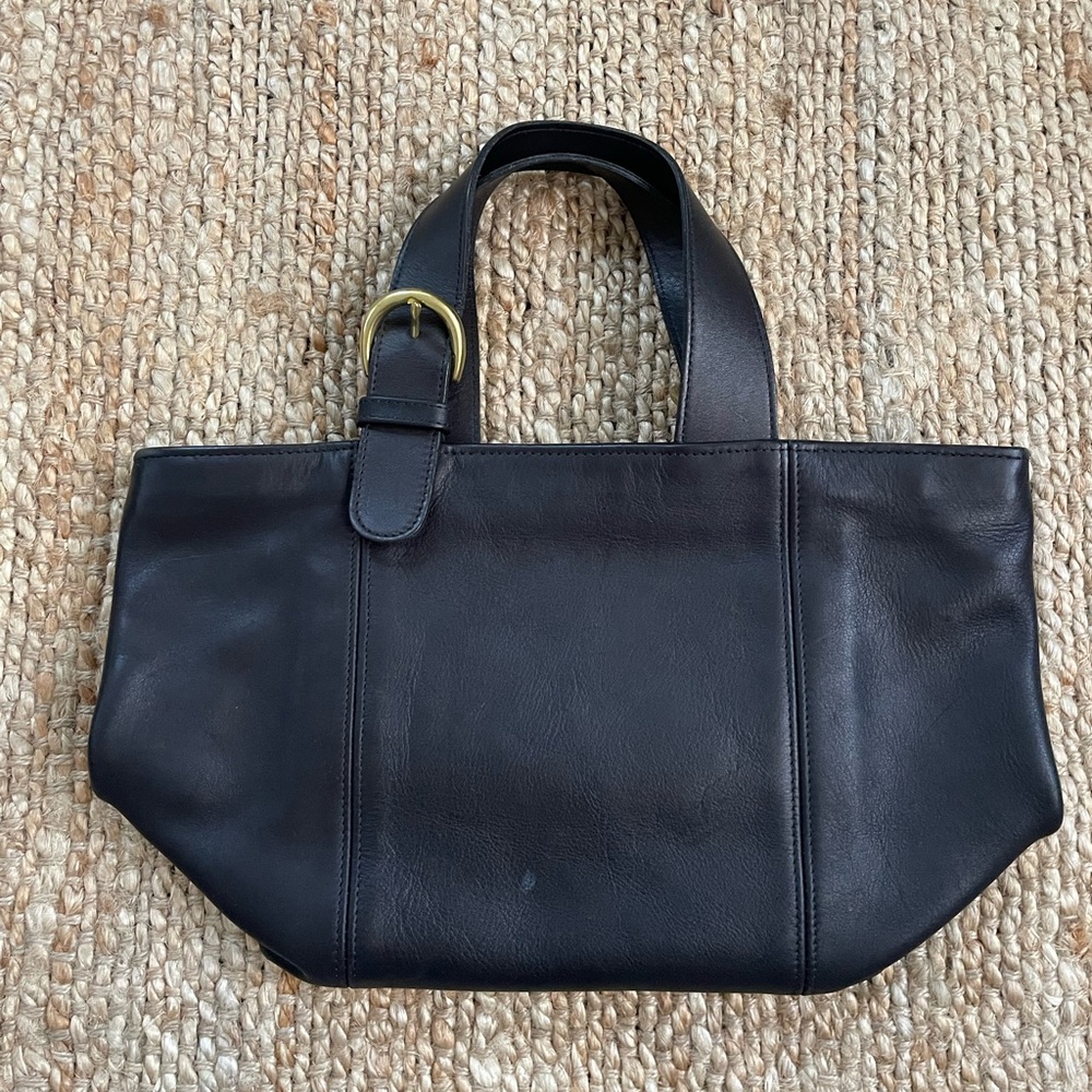 COACH Vintage Waverly Black Leather Small Handbag